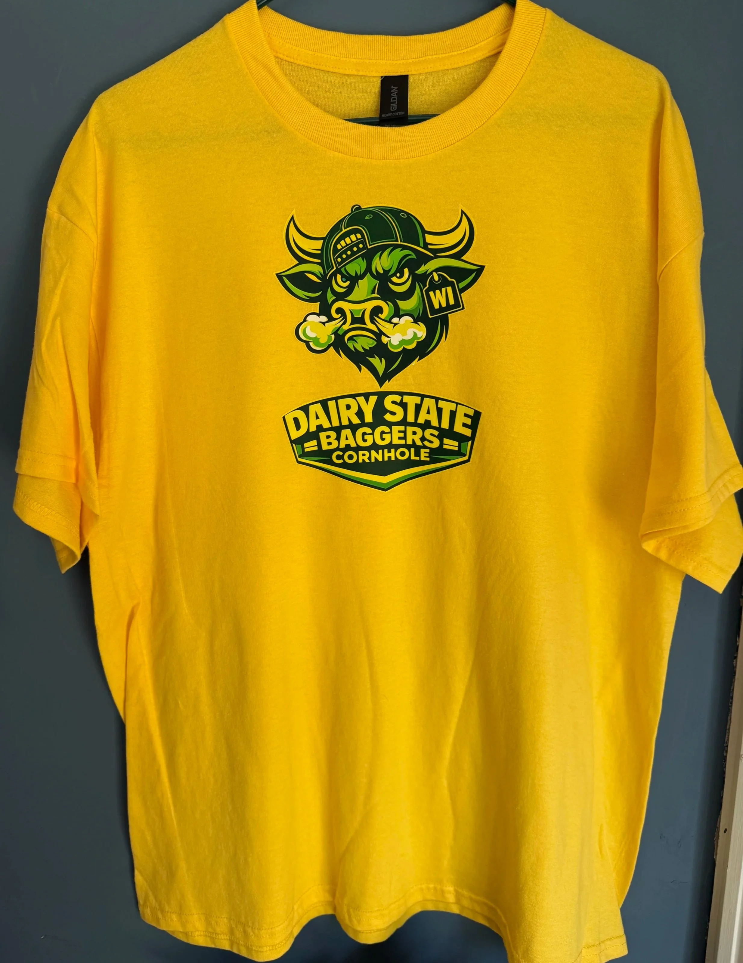 Dairy State Bagger Yellow and Green Bull & Badge T-shirt