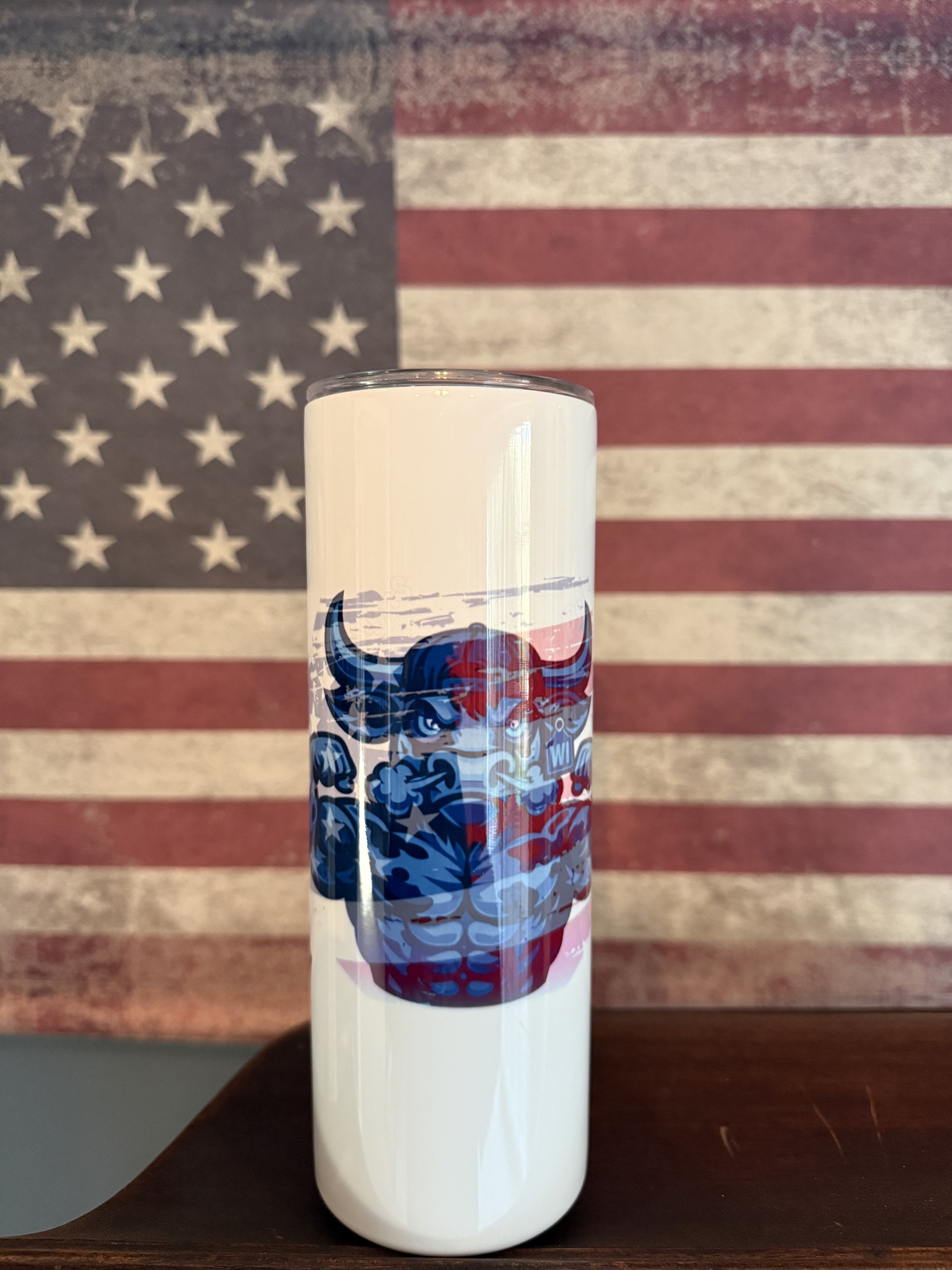 American Flag Dairy State Bagger Bull/Black Tilted Dairy State Bagger Bull