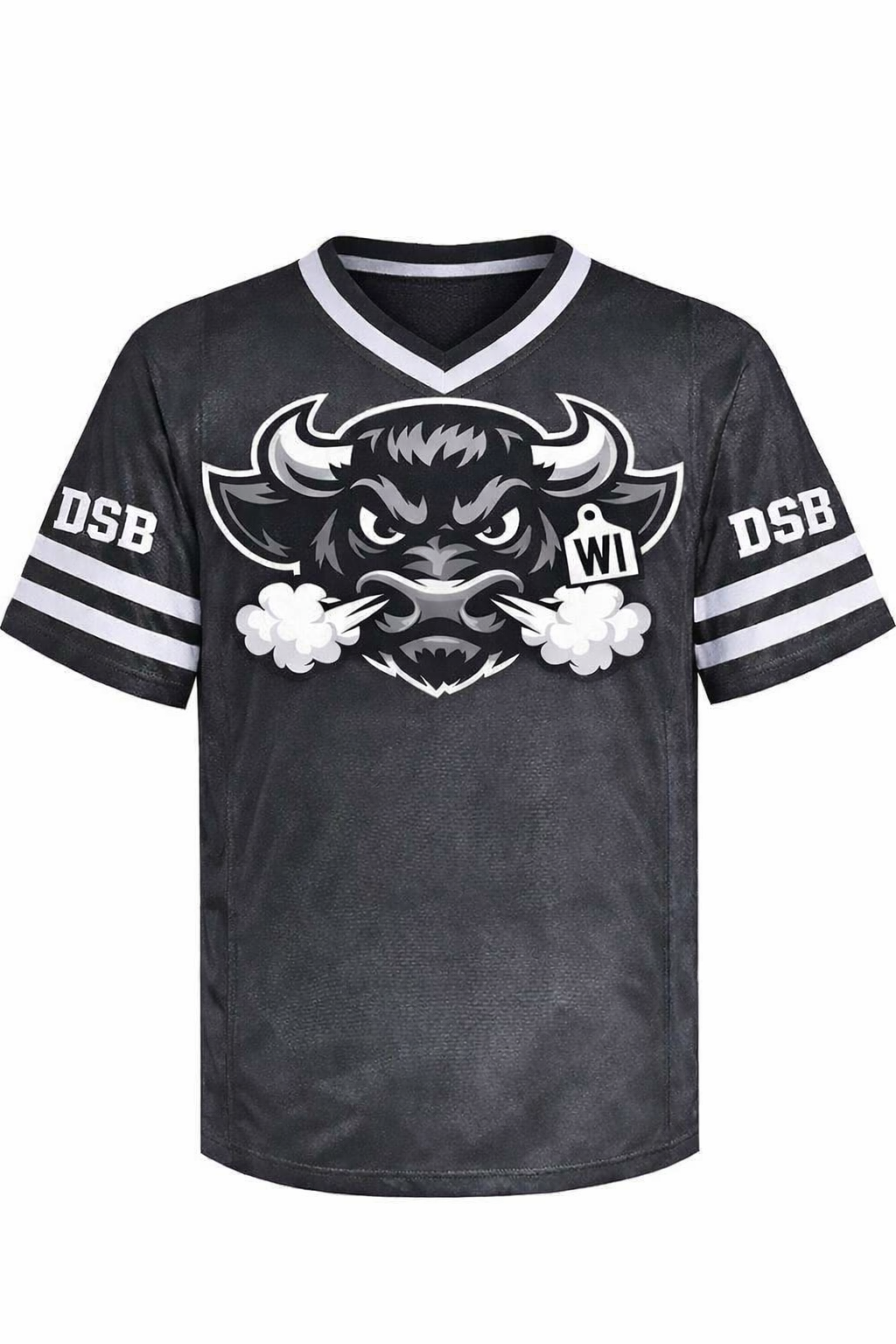 Dairy State Baggers Black & White Bull Head Jersey