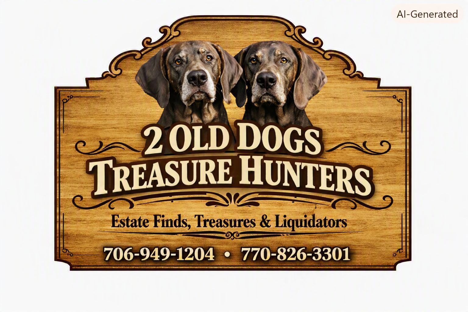 2 Old Dogs Treasure Hunters Custom Order