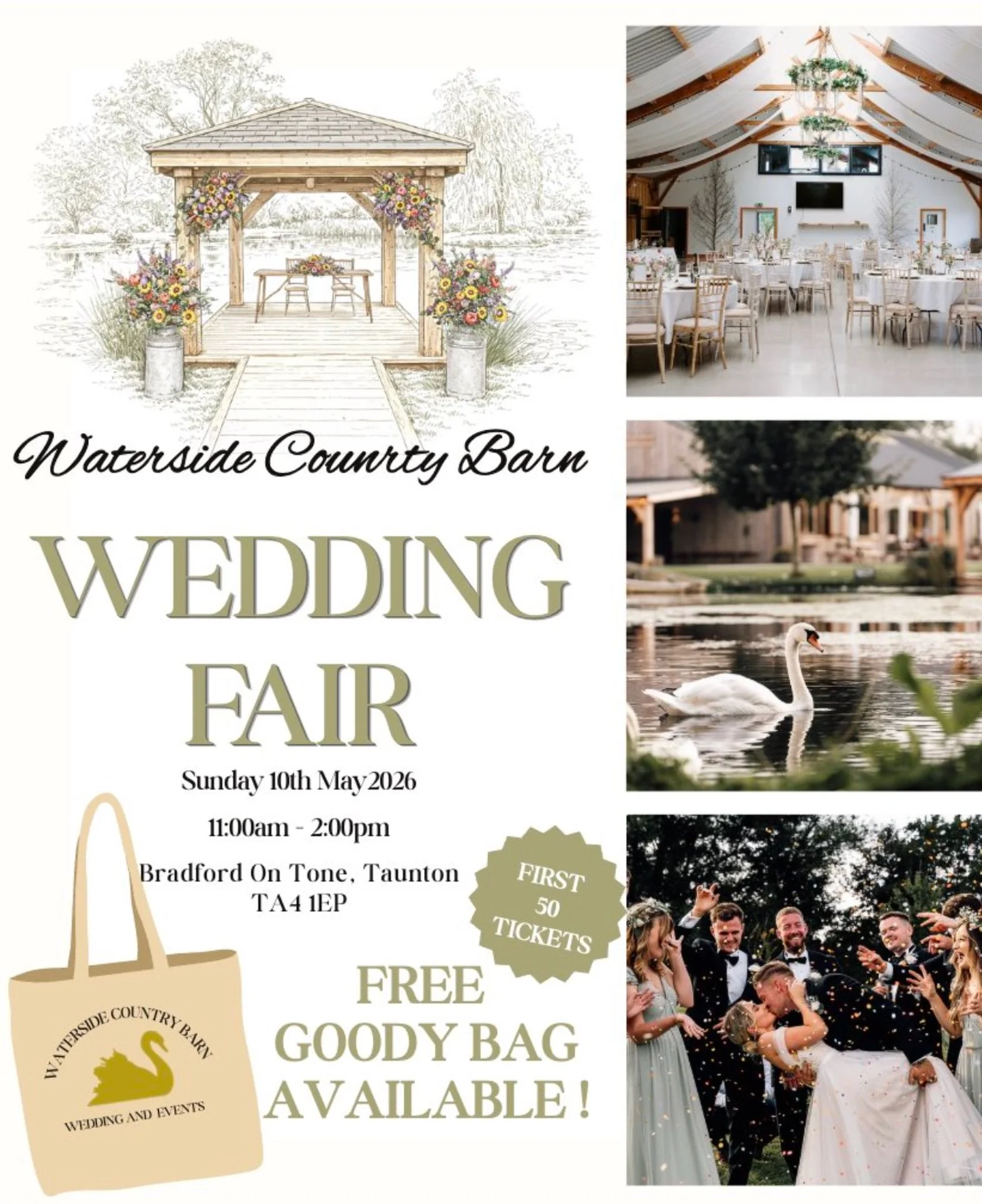 💍 We&rsquo;re heading to a Wedding Fair and we&rsquo;d love to see you there!

Come find us at the Waterside Country Barn Wedding Fair on Sunday 10th May, we&rsquo;ll be showcasing some of our most beautiful gowns and accessories, and we&rsquo;d abs
