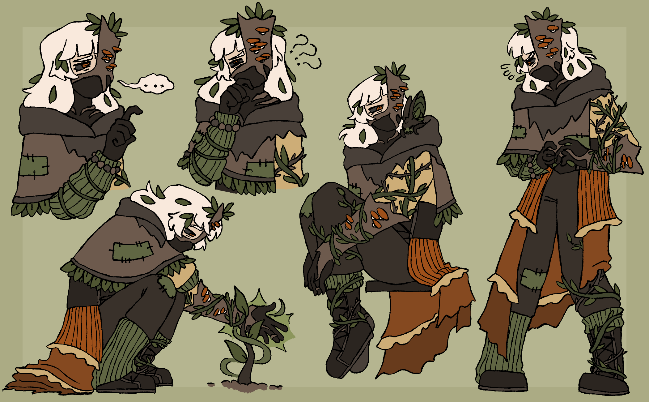 Juniper's overgrowth has granted her an affinity for plants and nature. This new magic allowed her to summon a fae bat familiar she calls Mr.Ears!