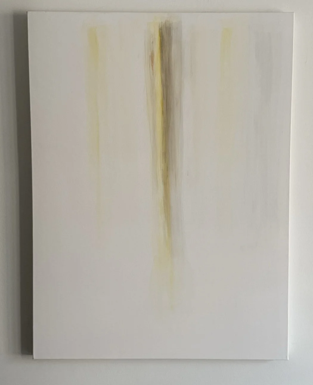 Déjà Vu abstract painting by Michelle Masters from the Luminosity Series featuring atmospheric luminosity and halo-like structures emerging from layered veils.