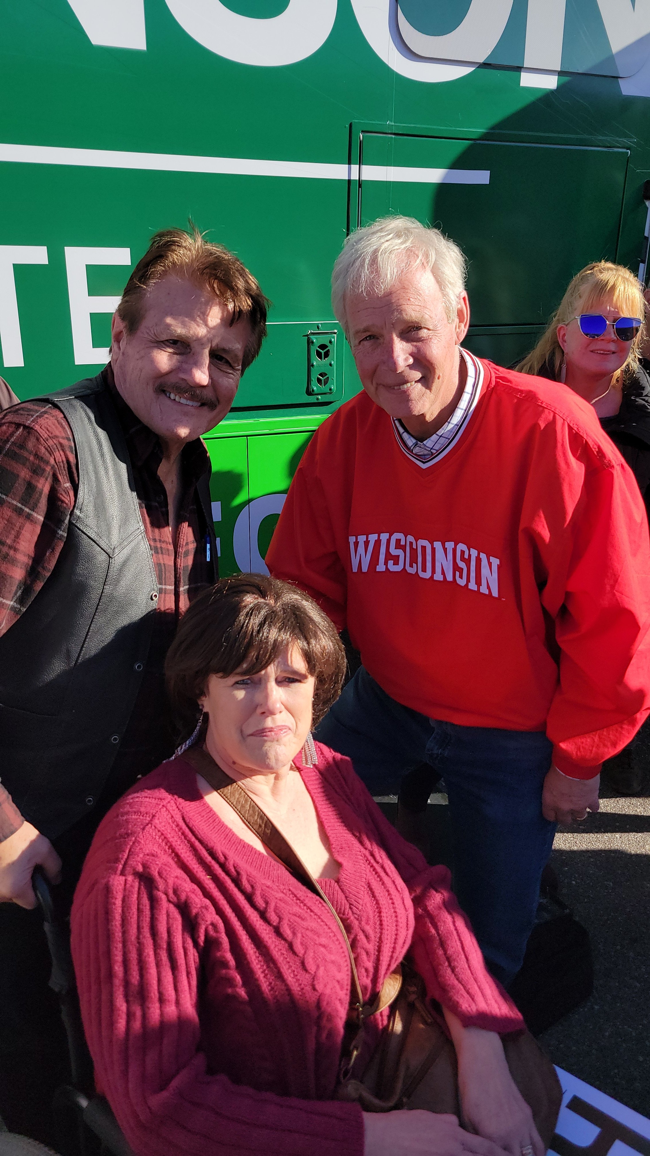 Mitch and Sandy with a friend in red UW Madison gear