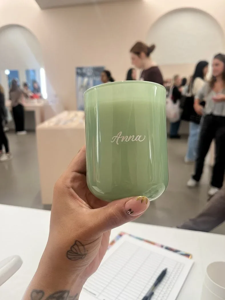 hand engraved candle