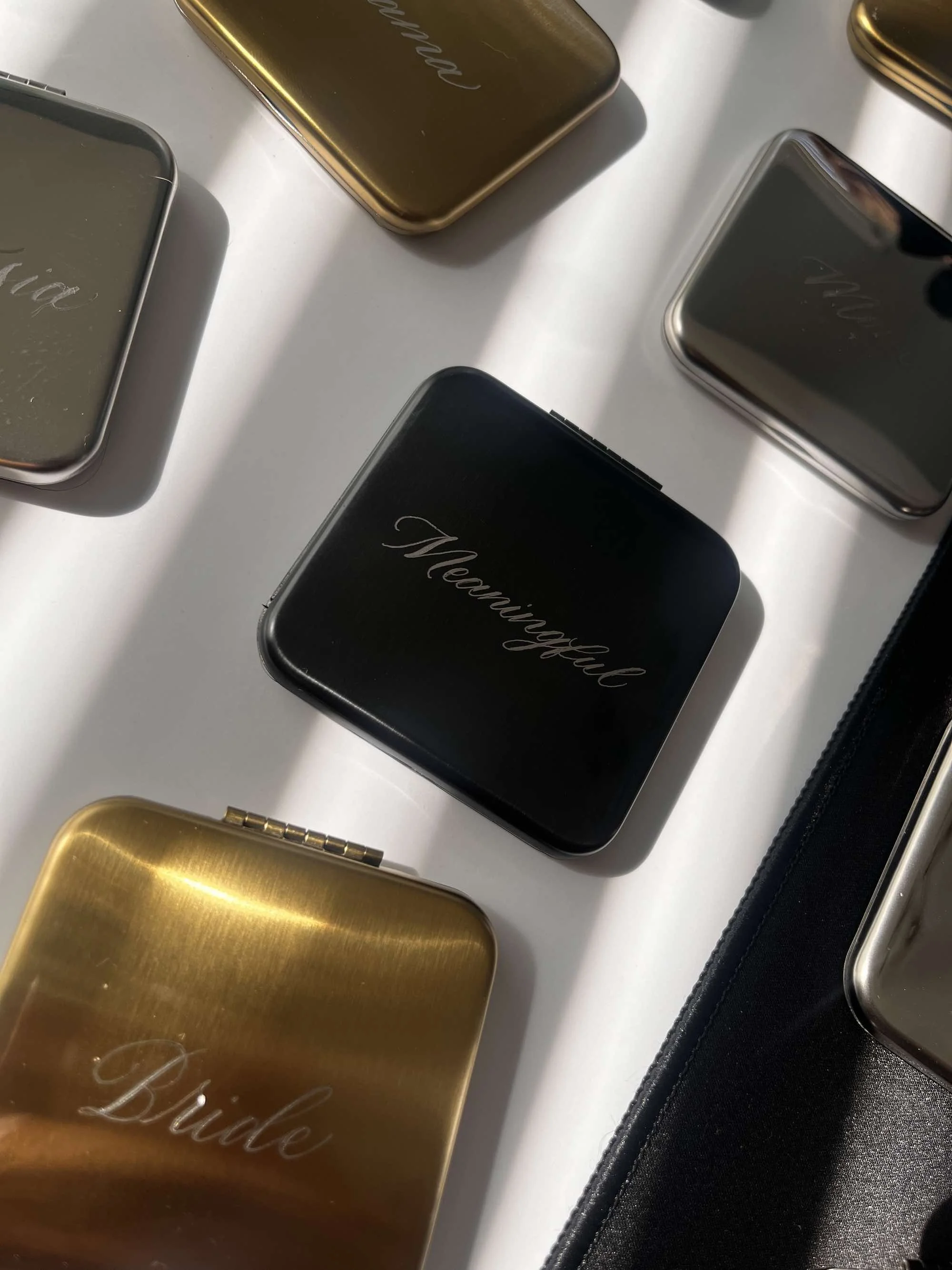 Custom engraved compact mirrors