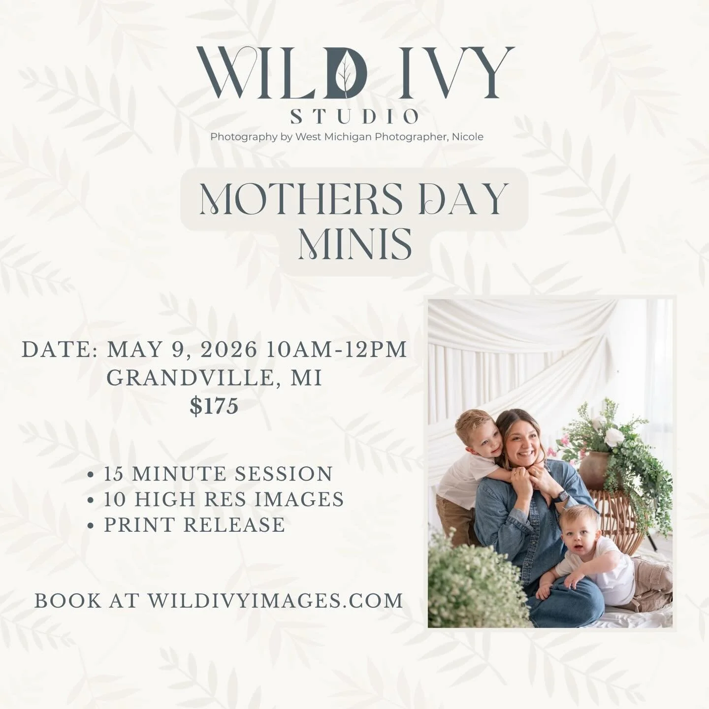 Mother&rsquo;s Day minis are this weekend! I have decided that these minis will get priority as an extra Mother&rsquo;s Day gift, which means you will receive your photos that night or the next morning! 

Book here (or in my bio link) 👉 https://wild
