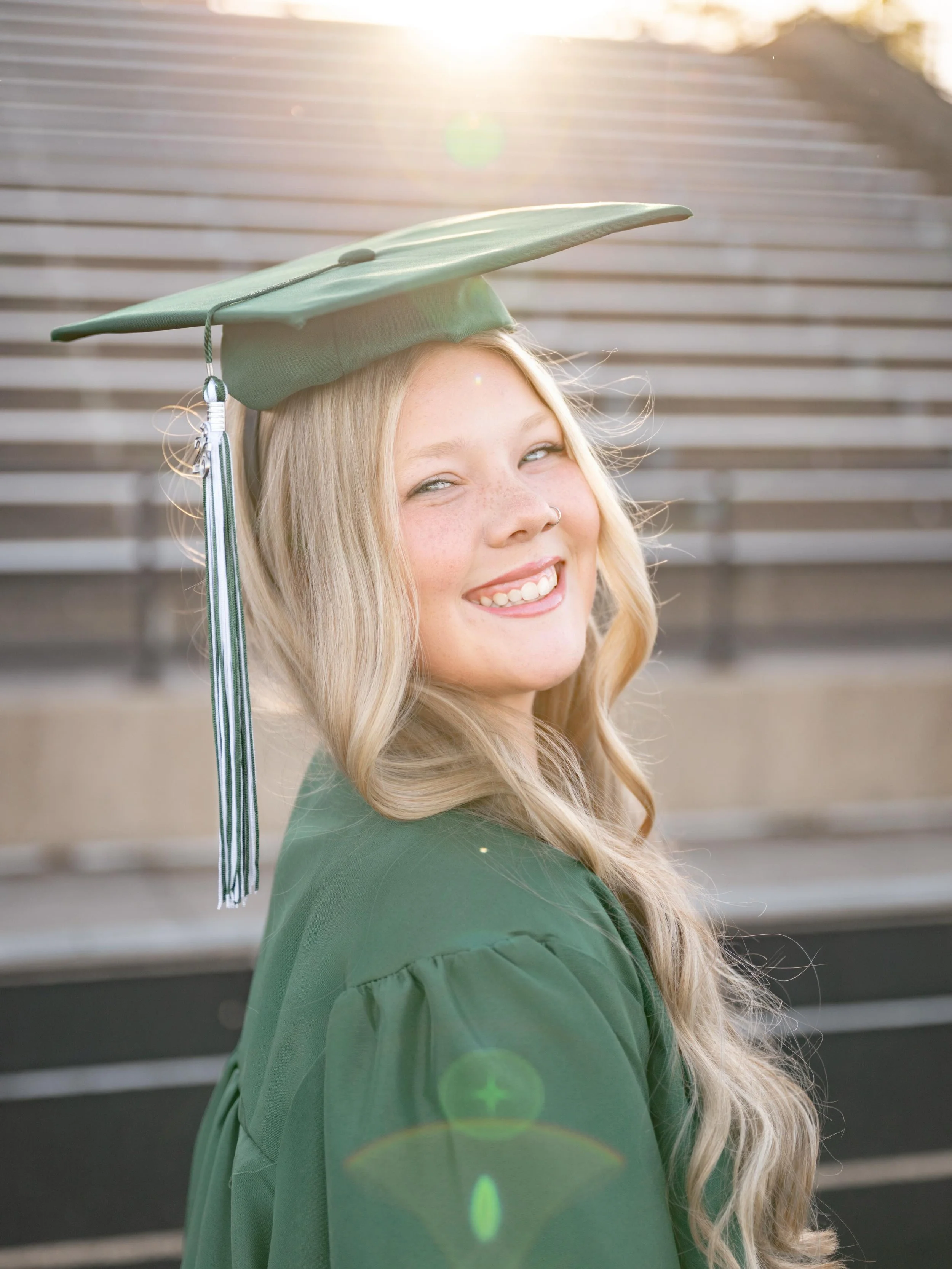 Today is officially graduation day for Tessa! 🎓✨

Getting to photograph her cap &amp; gown senior session was so much fun. She has the sweetest personality, the kind that truly lights up every room she walks into, and an amazing sense of humor that 