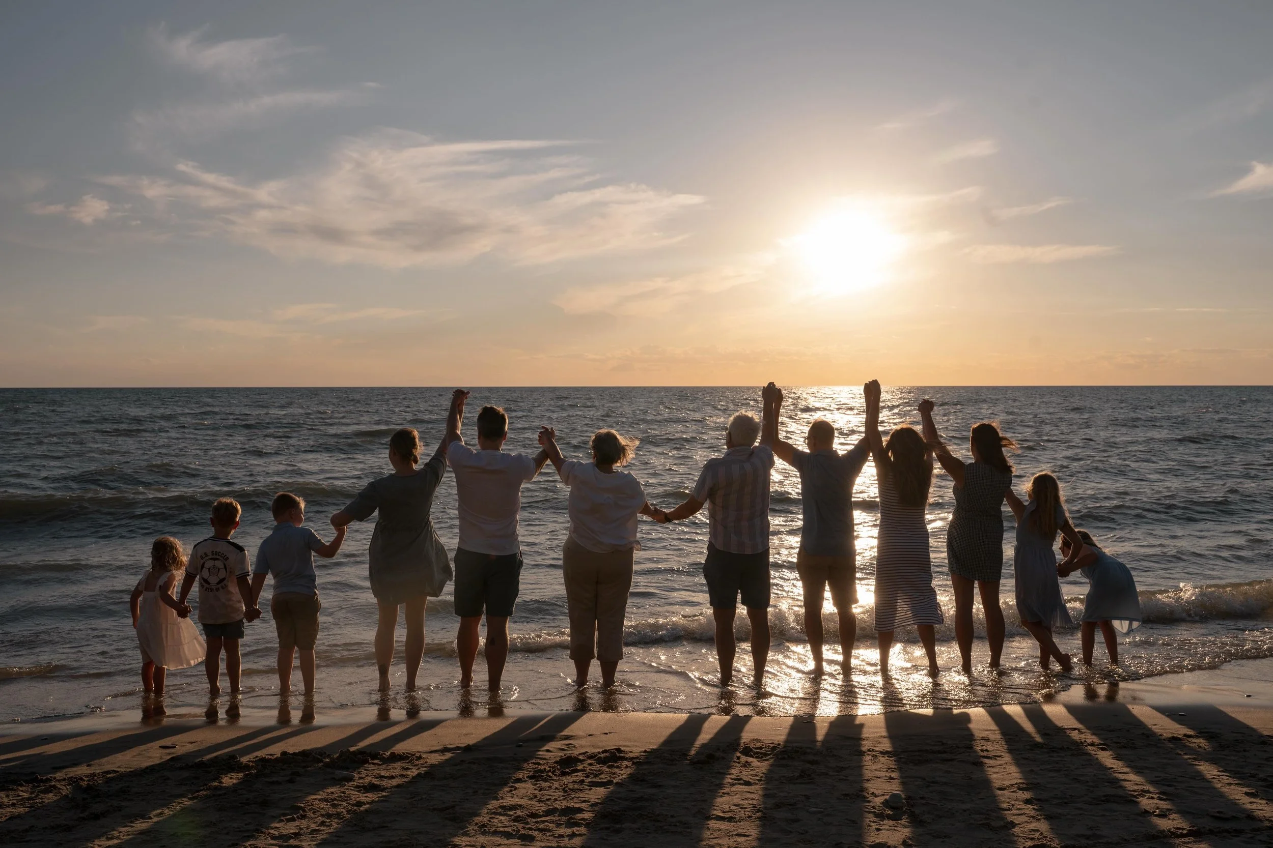 A family is made up of moments like these.

Hands held.
Feet in the water.
Generations together.
A whole lot of love.

This is what it&rsquo;s all about. 🤍