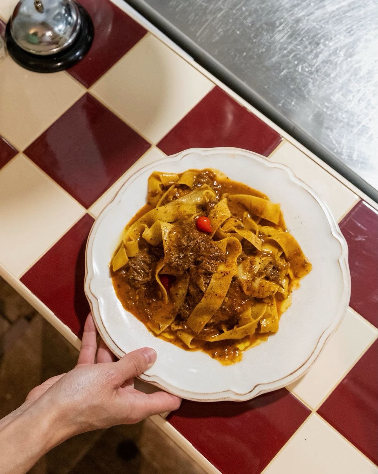Fresh pasta ready to serve.

Join us!