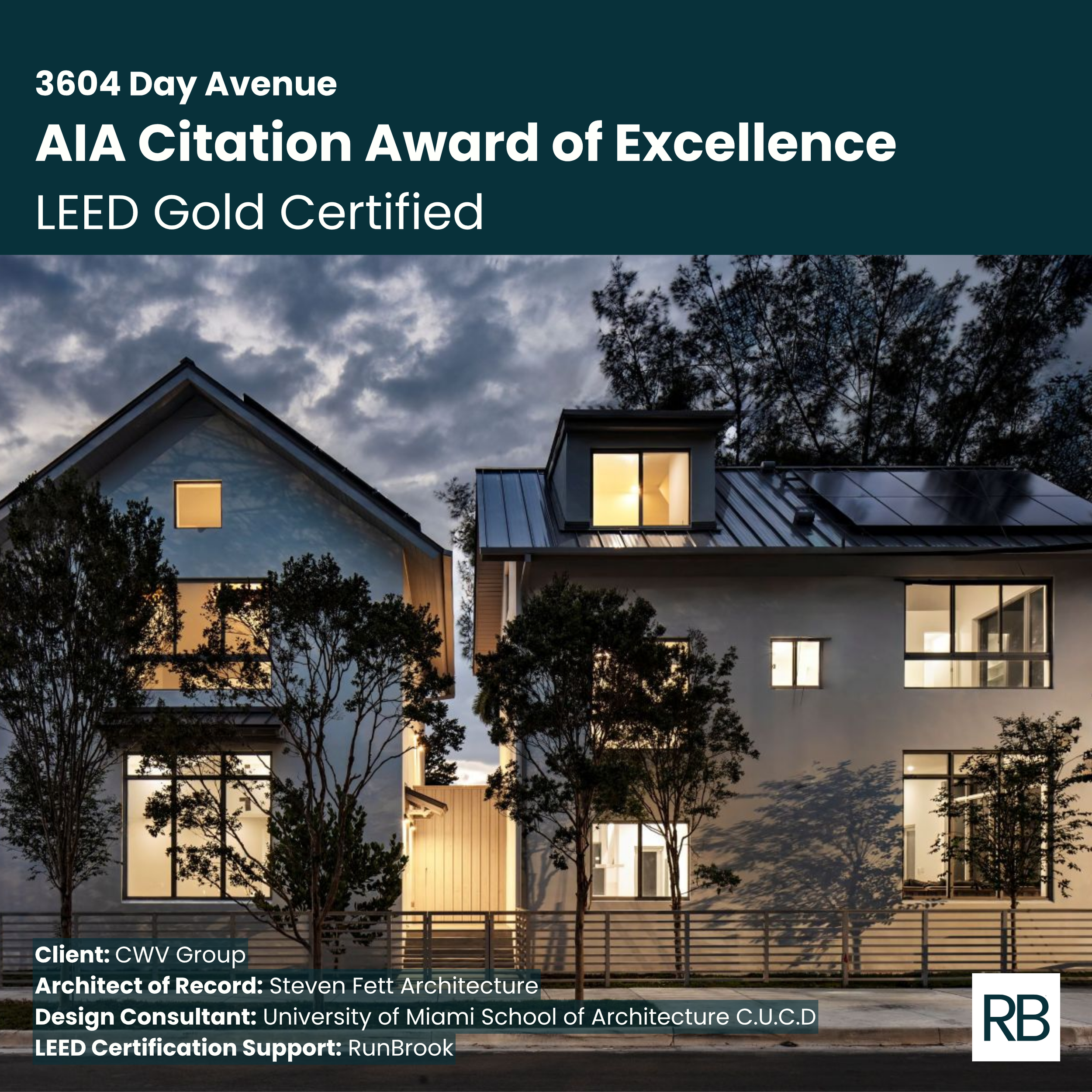  LEED for Homes Gold and AIA Citation Award of Excellence