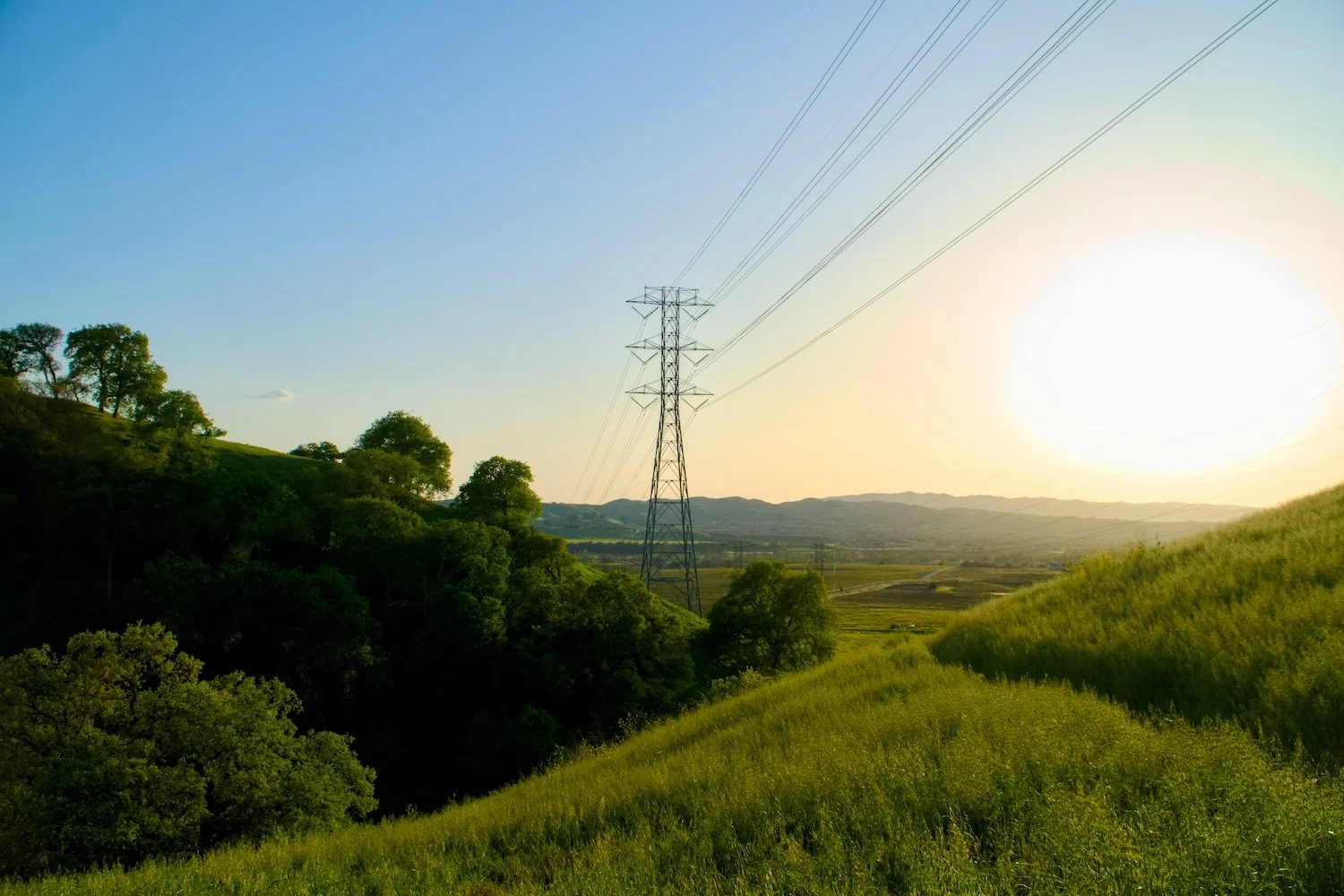 Power lines in Livermore, California