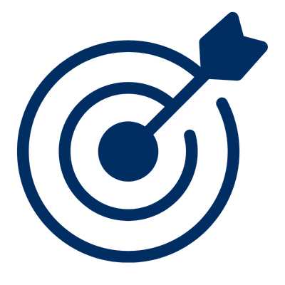 Target with an arrow hitting the bullseye