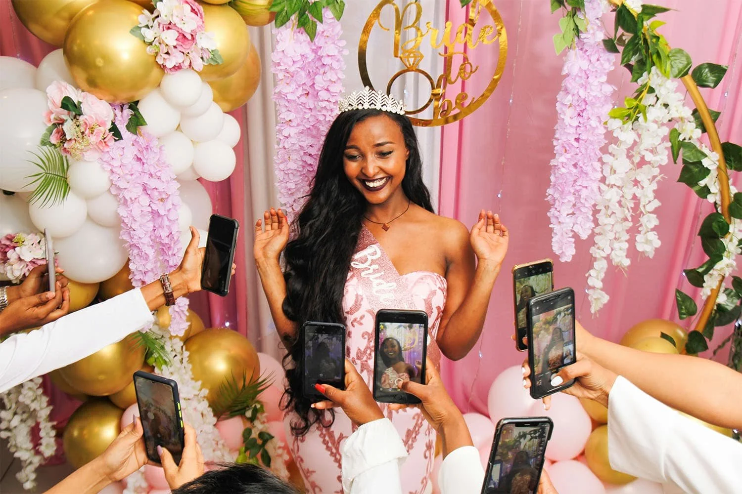Engagement Woman in Luxury Photo Booth Experience