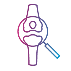 A line drawing of a watch with a magnifying glass focusing on the face of the watch.