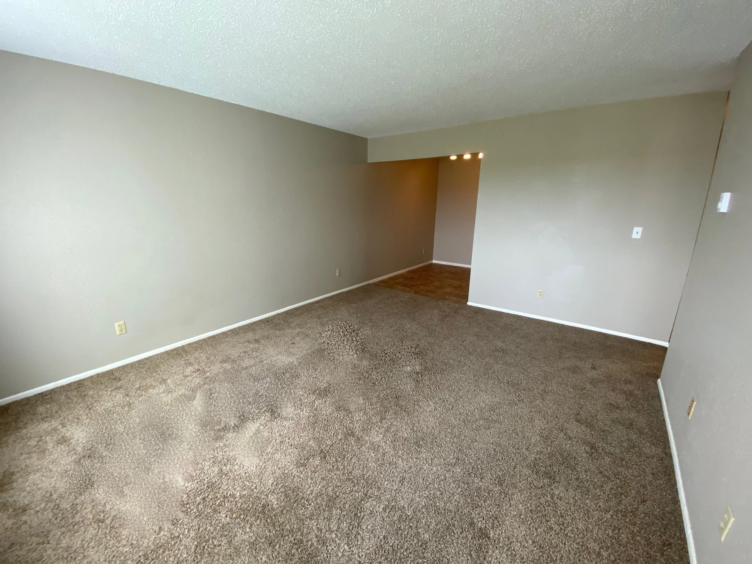 Spacious living rooms with double wide windows allow light and warmth throughout