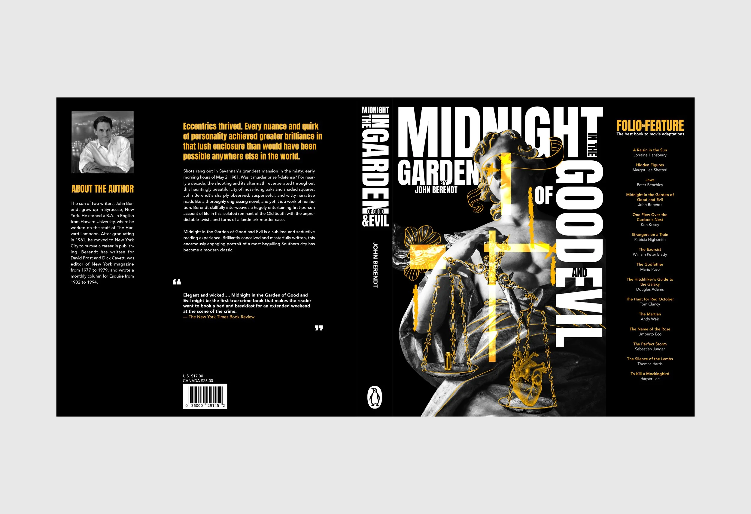 The front and back covers of 'Midnight in the Garden of Good and Evil'