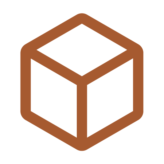 Icône d'un cube ou d'un carton.
