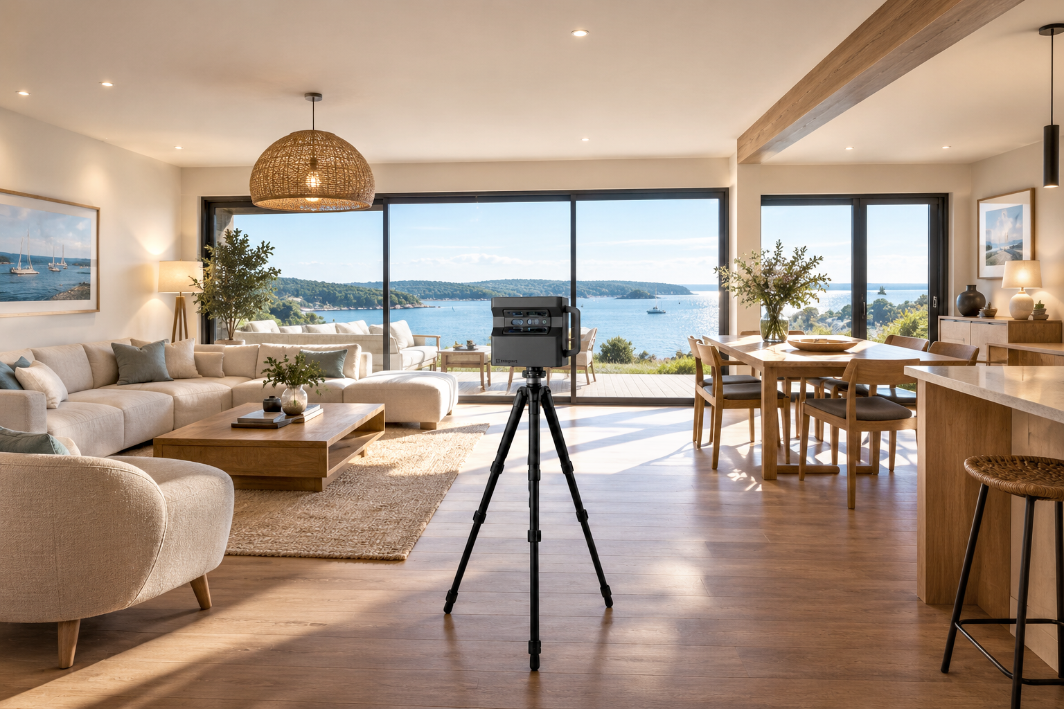 Caméra Matterport dans un séjour