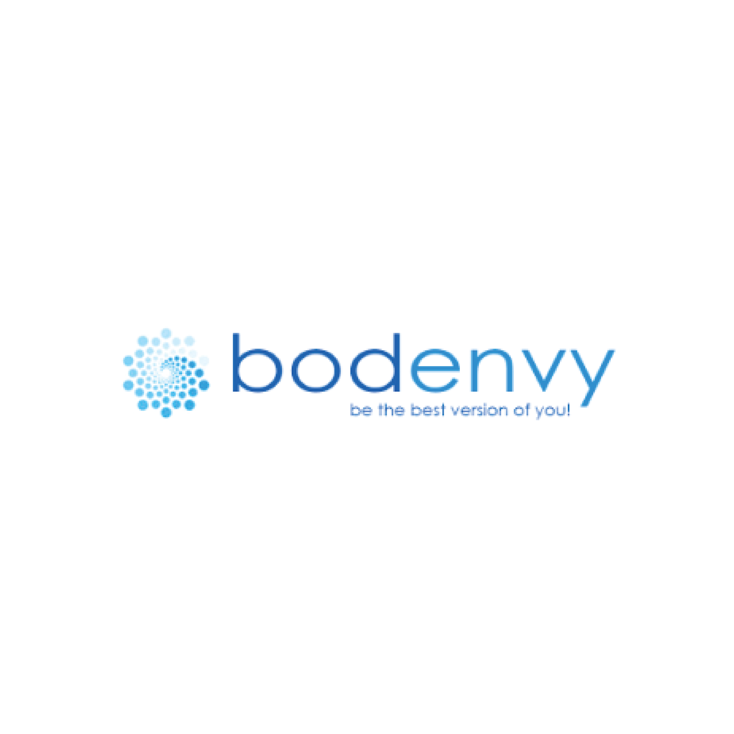 The image features the word "body" with a blue dotted circular design to the left. Underneath, there is a phrase saying "be the best version of you!" in smaller blue letters.