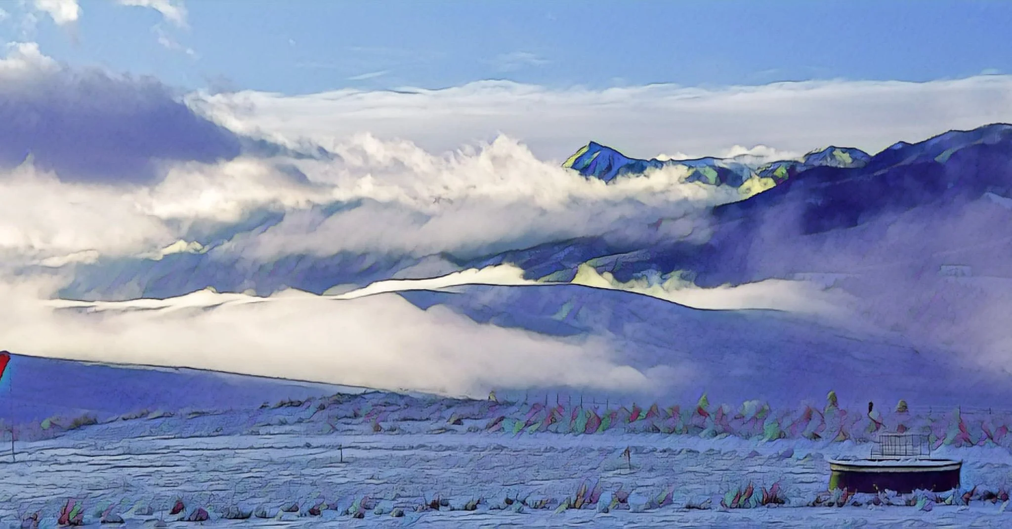 View from our window in winter