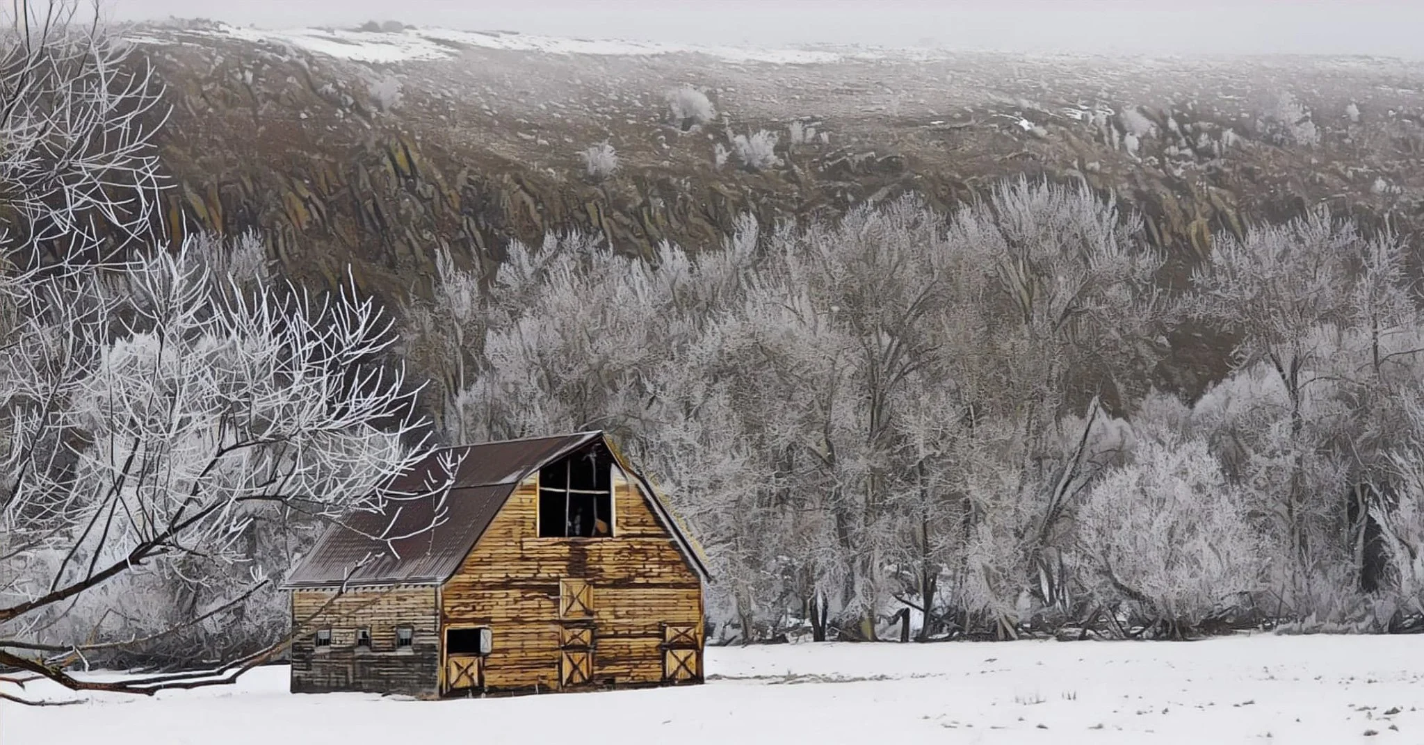Winter Barn.