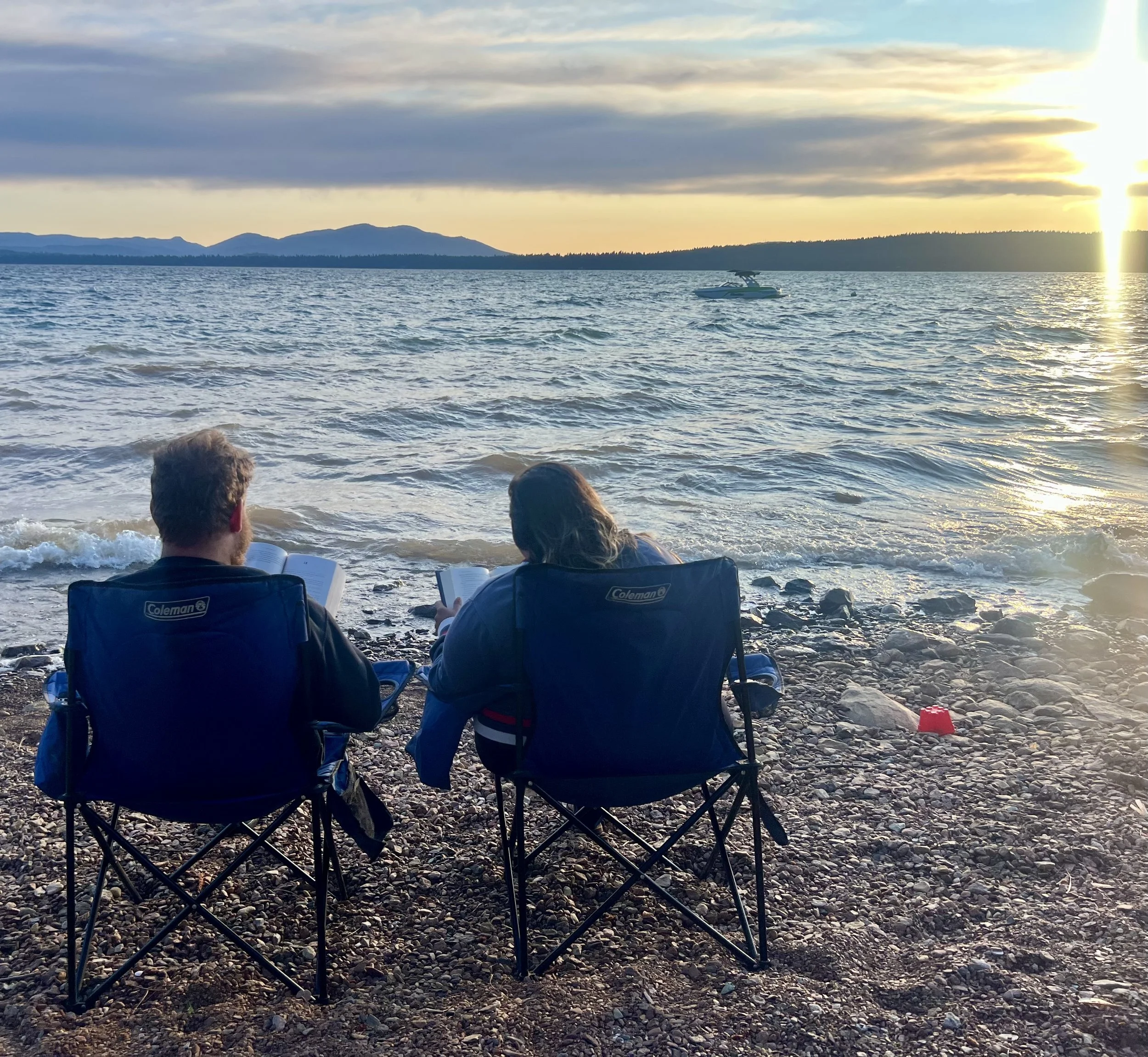 Reading with my hubby