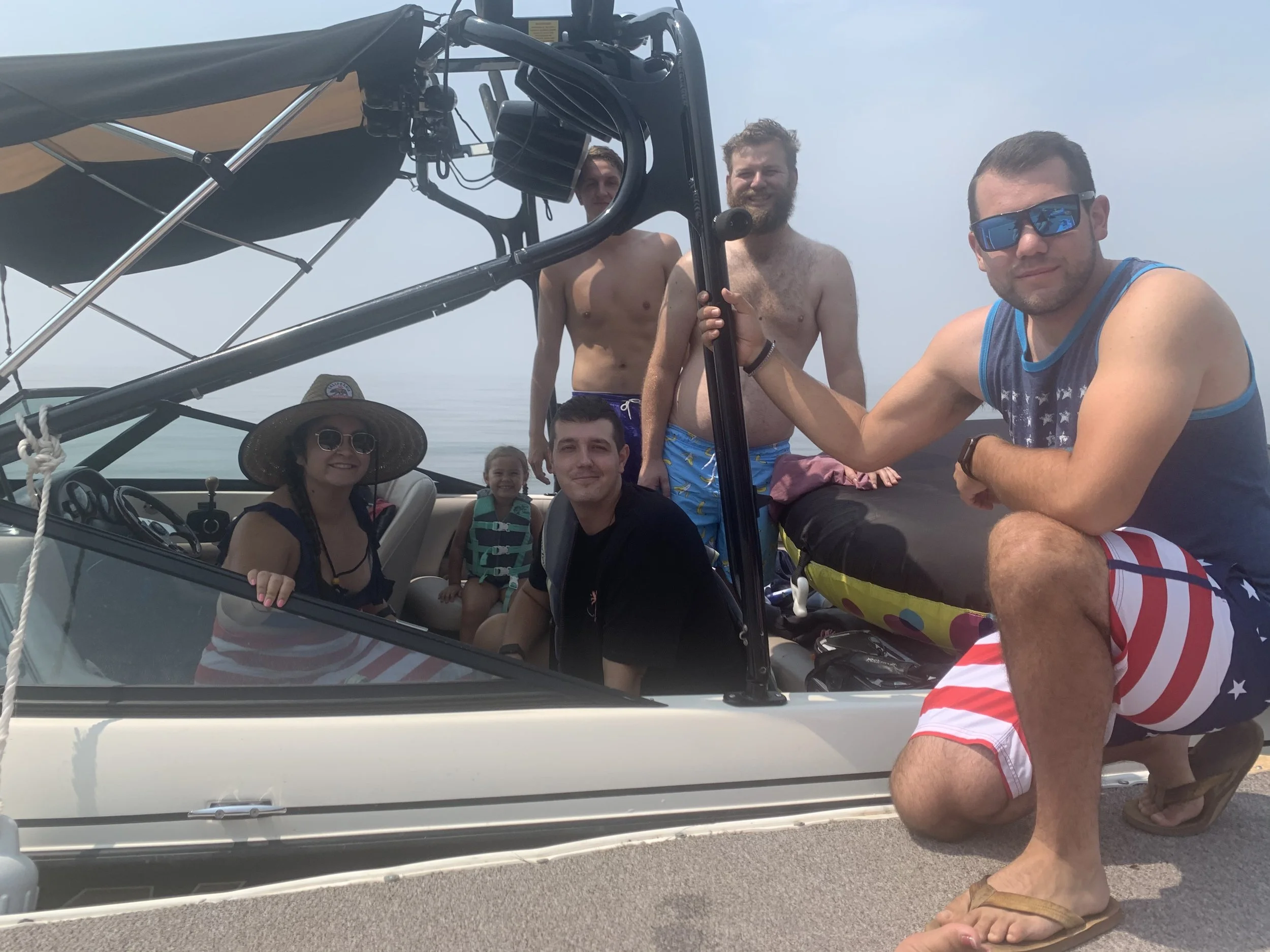 boating with friends on the fourth