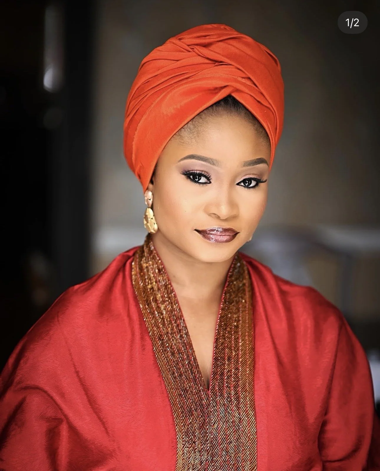 Turban glam with natural, glowing skin by MakeupByTohdazzle