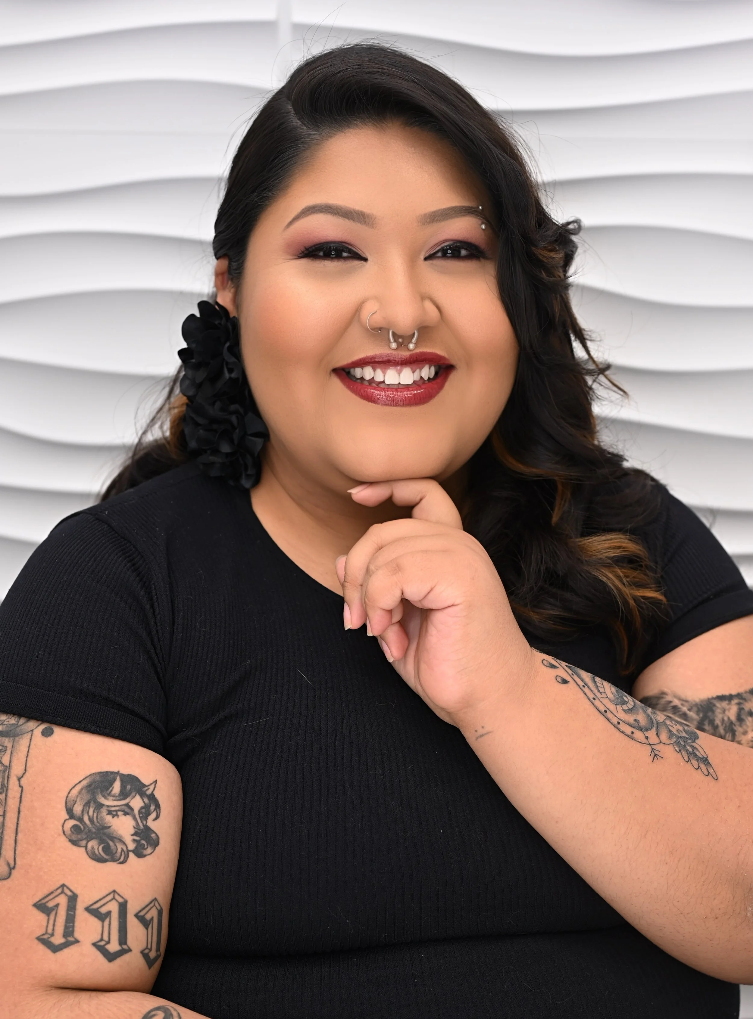 Photoshoot makeup with clean, editorial skin by MakeupByTohdazzle