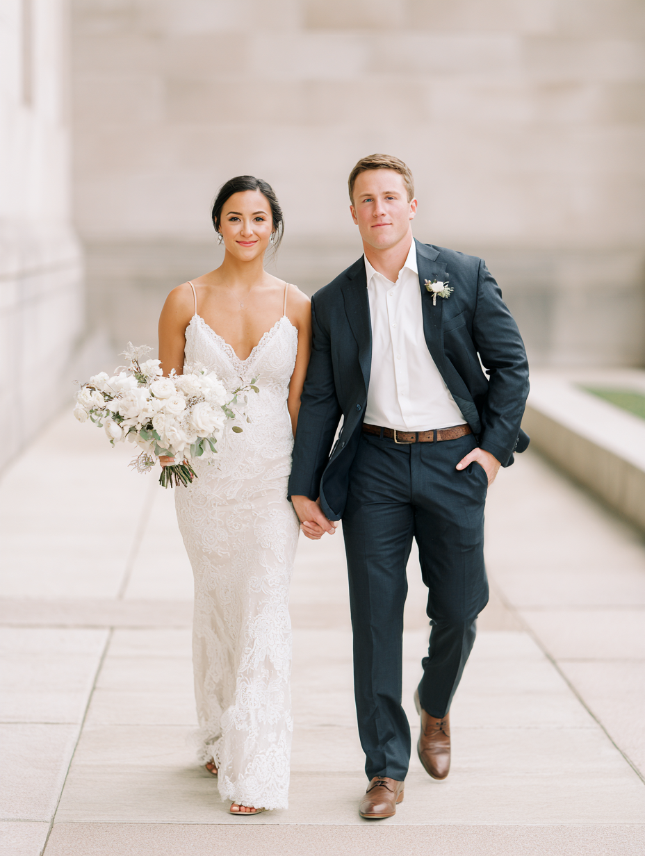 Bride with soft, timeless glam preparing for her wedding day, representing a luxury bridal beauty timeline and planning guide.