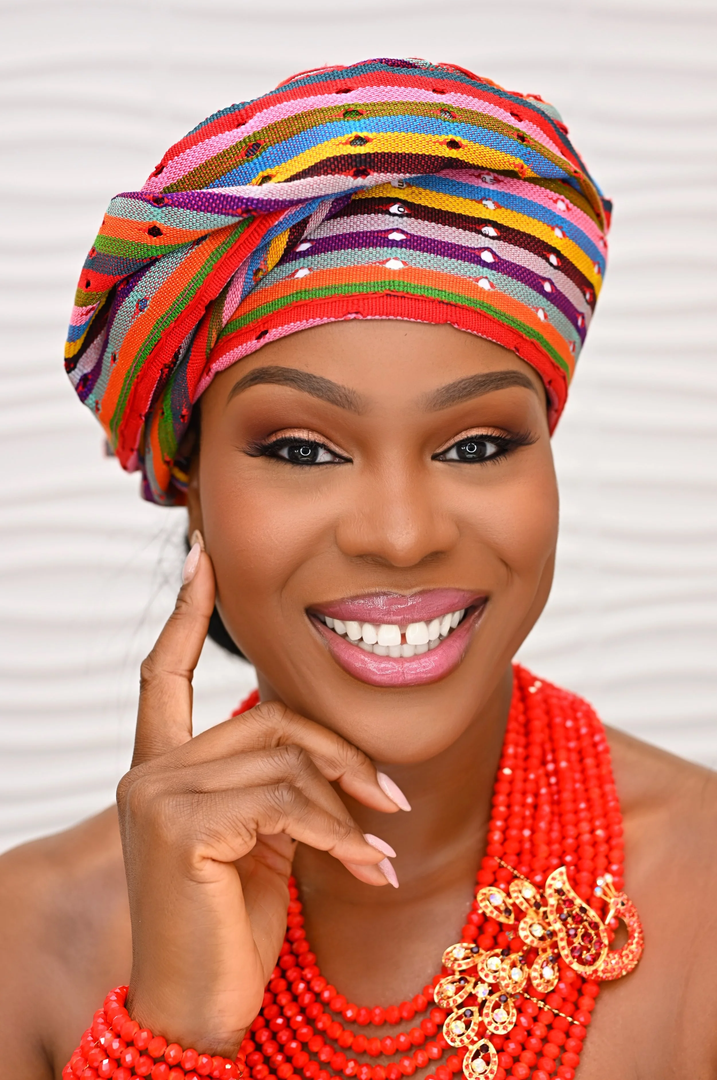 Traditional African bridal makeup by MakeupByTohdazzle