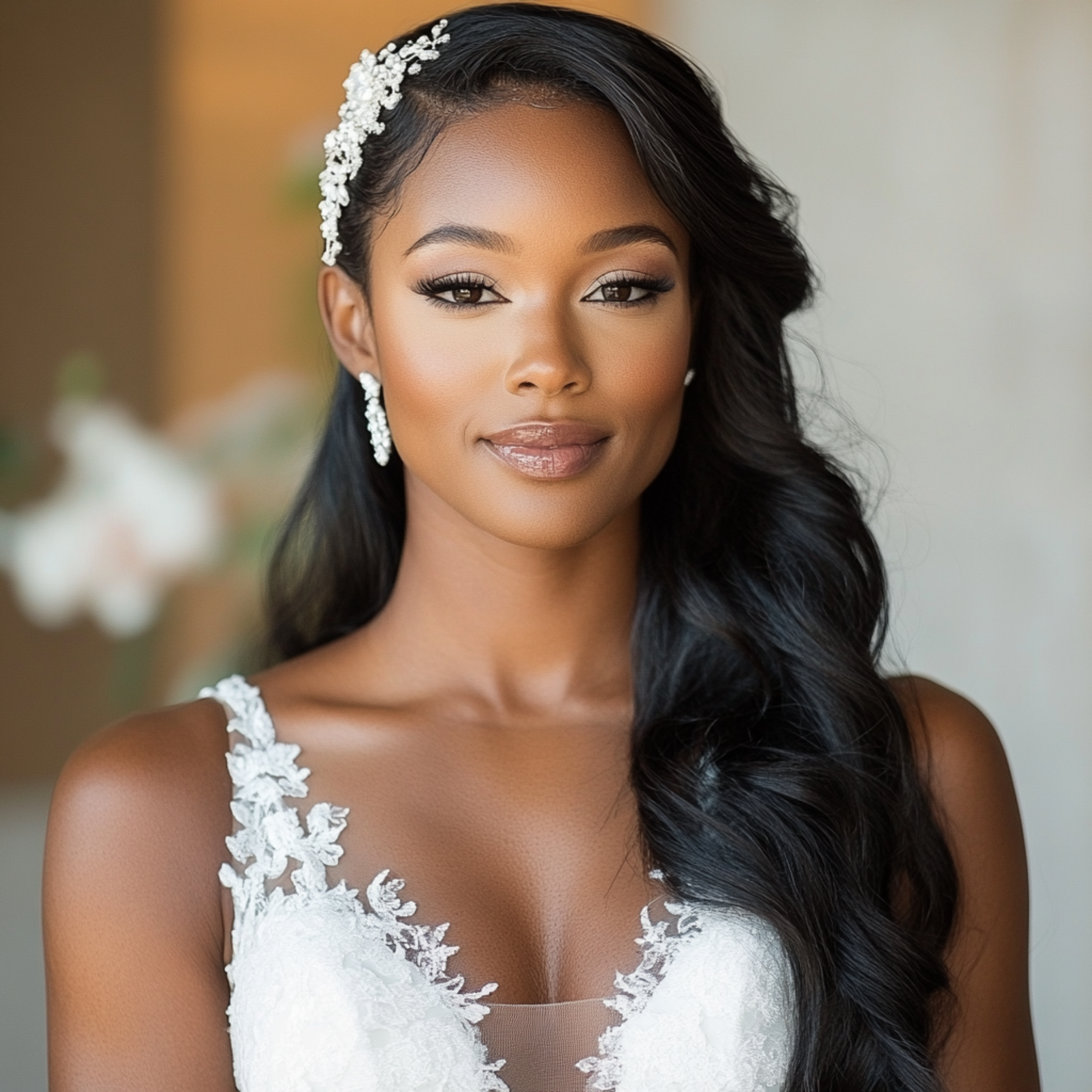 Bridal makeup with soft neutral tones by MakeupByTohdazzle