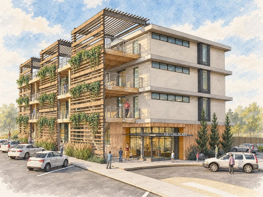Pueblo affordable housing and early childhood education concept 3