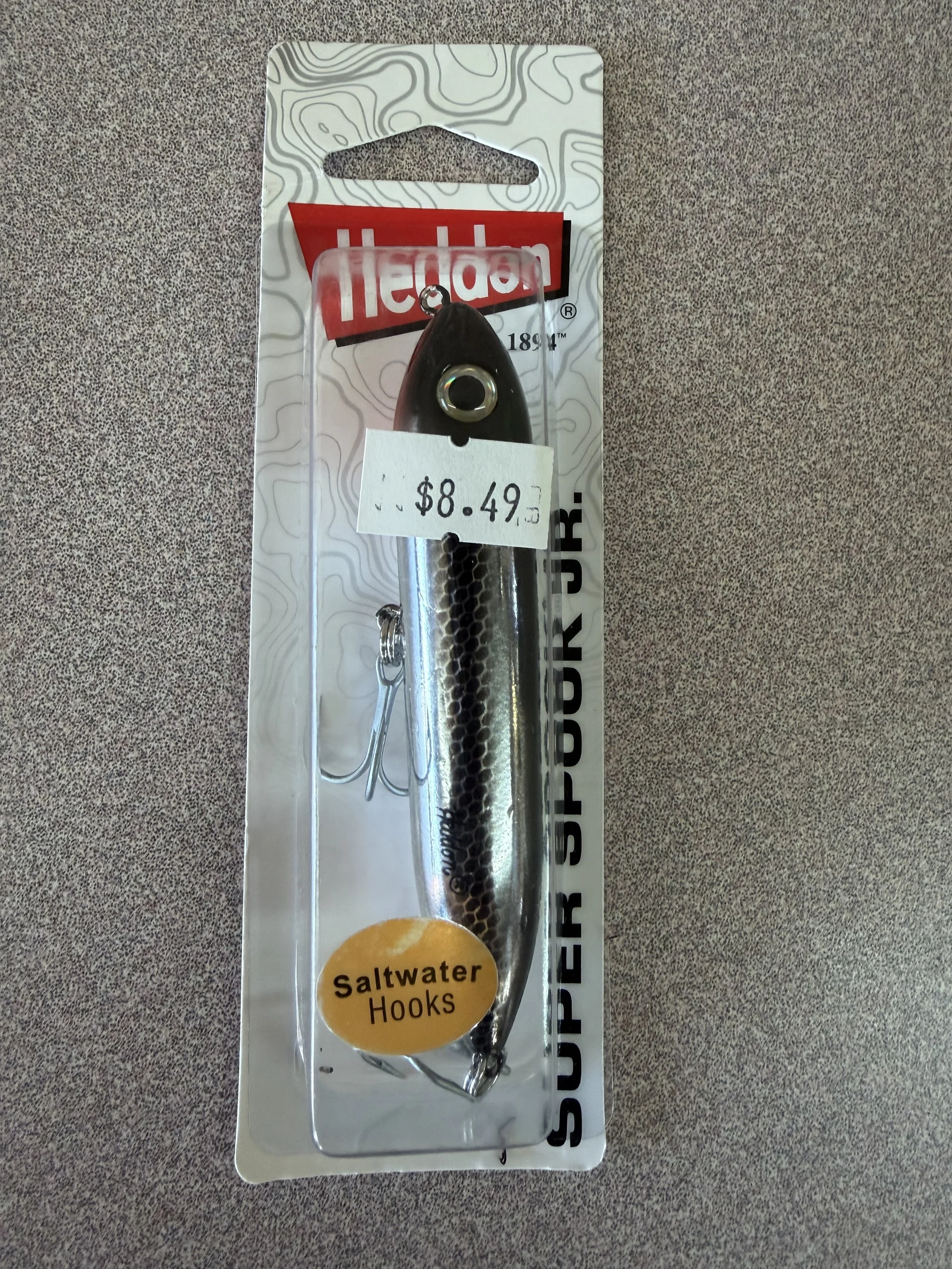 Heddon super spook jr  BLACK SHINNER