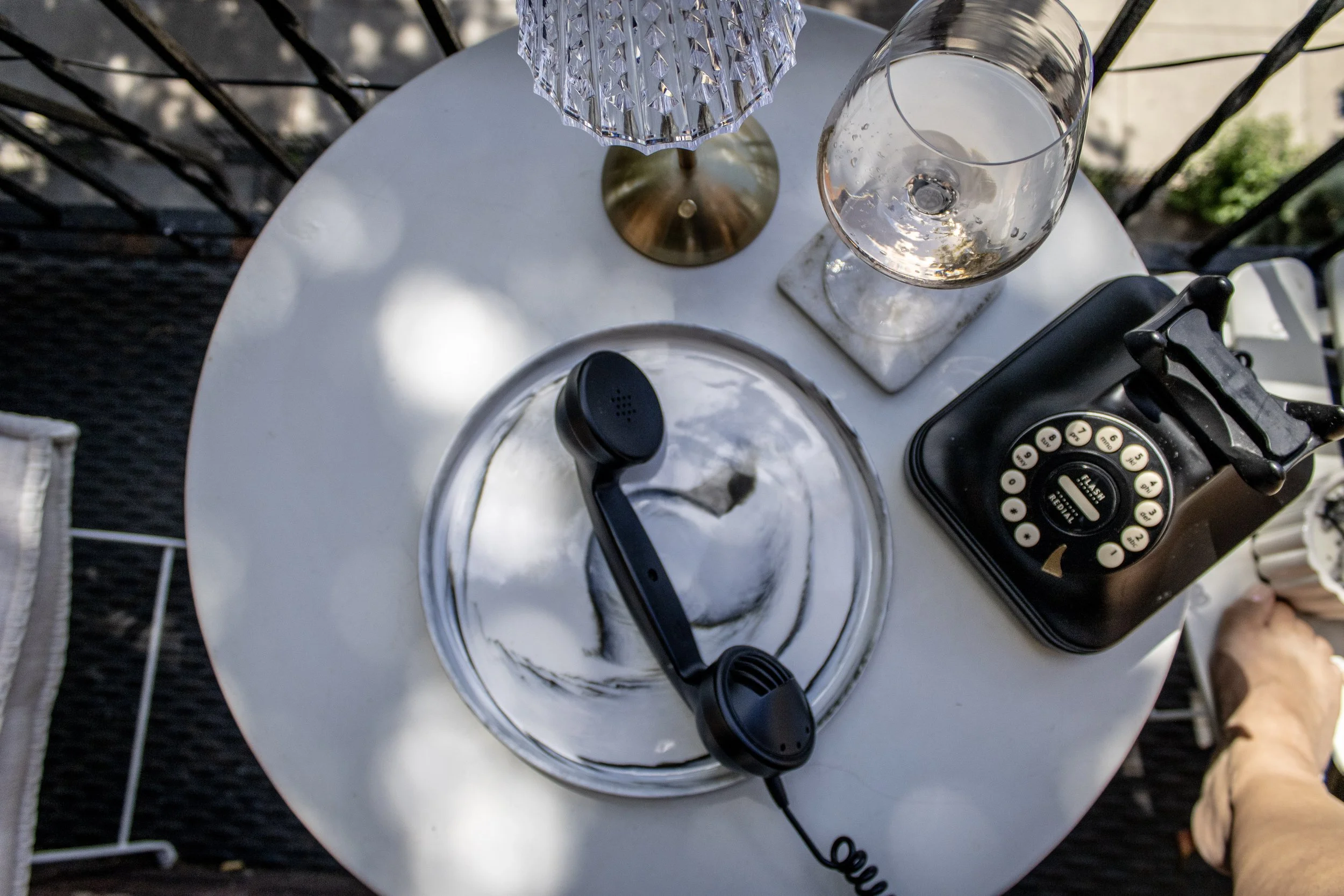 phone on plate