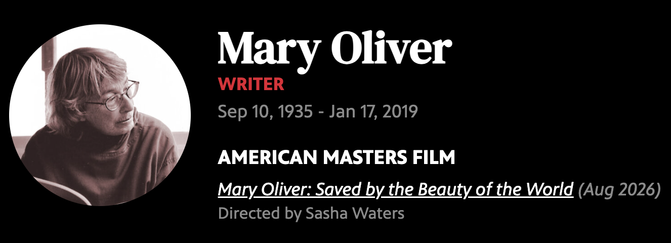 Watch Party: Mary Oliver documentary