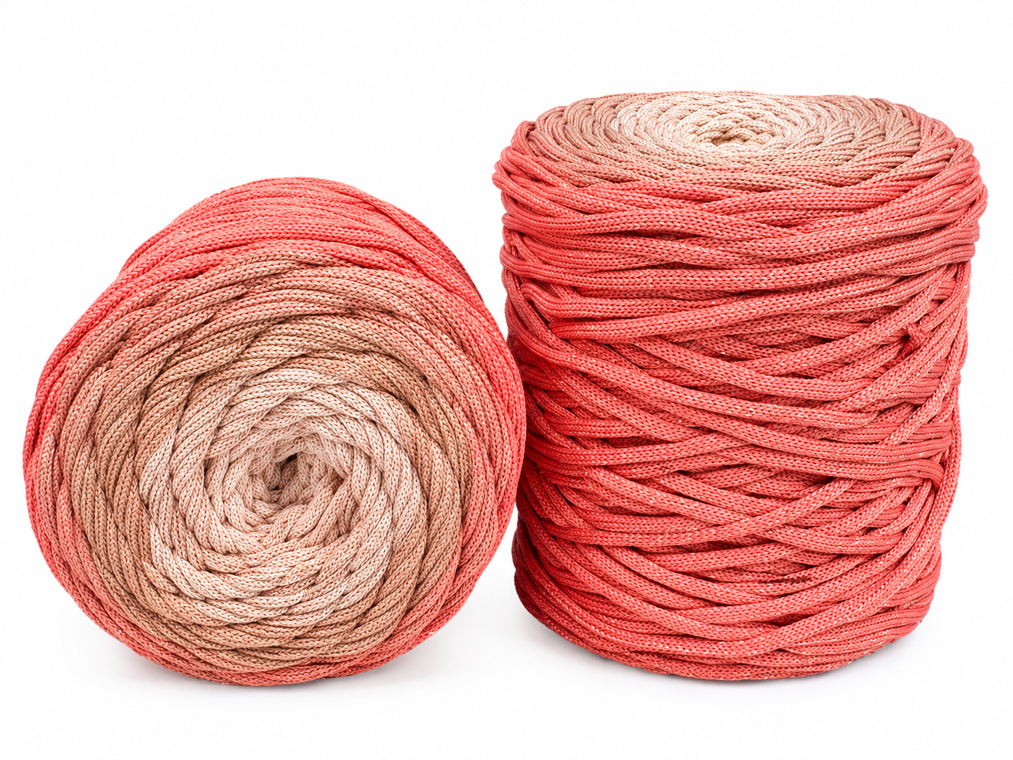 Polyester Ombre Cord 5mm -  Coral Dusk