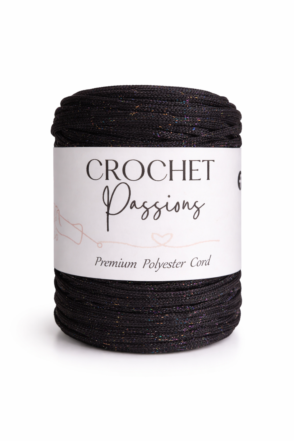 Flat Polyester Cord 5mm - Midnight Black