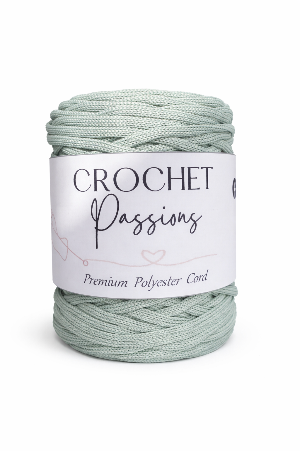 Flat Polyester Cord 5mm - Pistachio