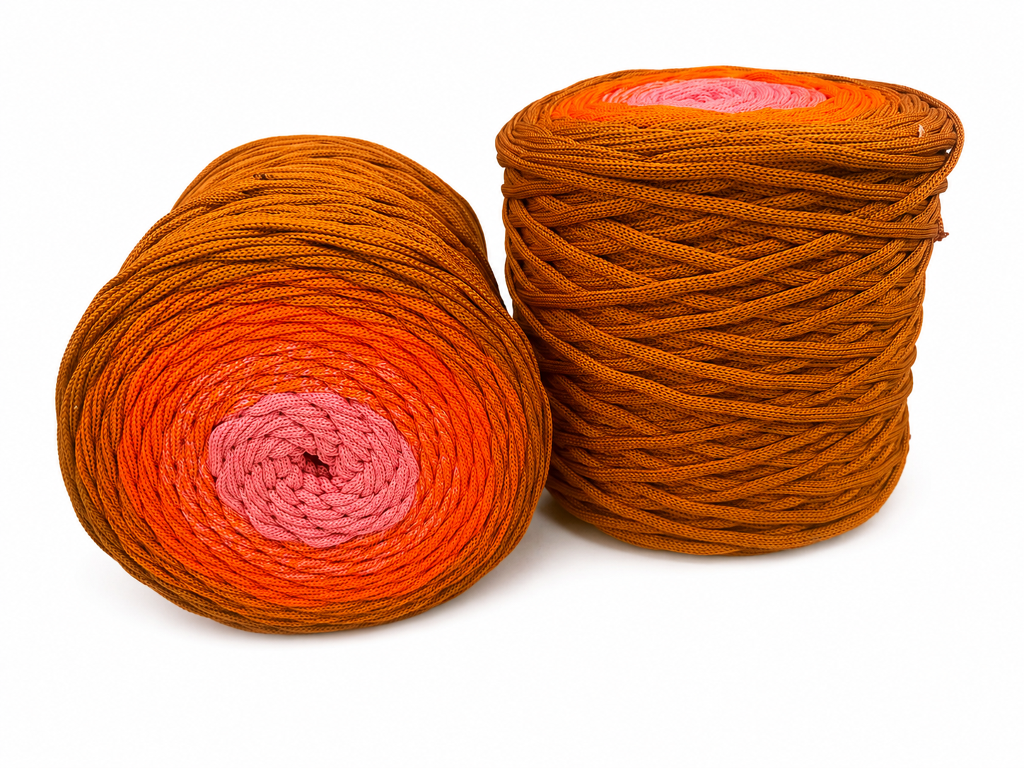 Polyester Ombre Cord 5mm - Bitter Clementine