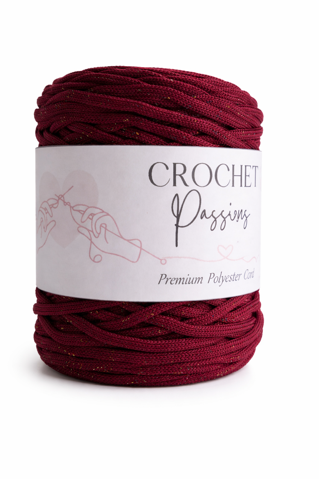 Flat Polyester Cord 5mm - Midnight Wine