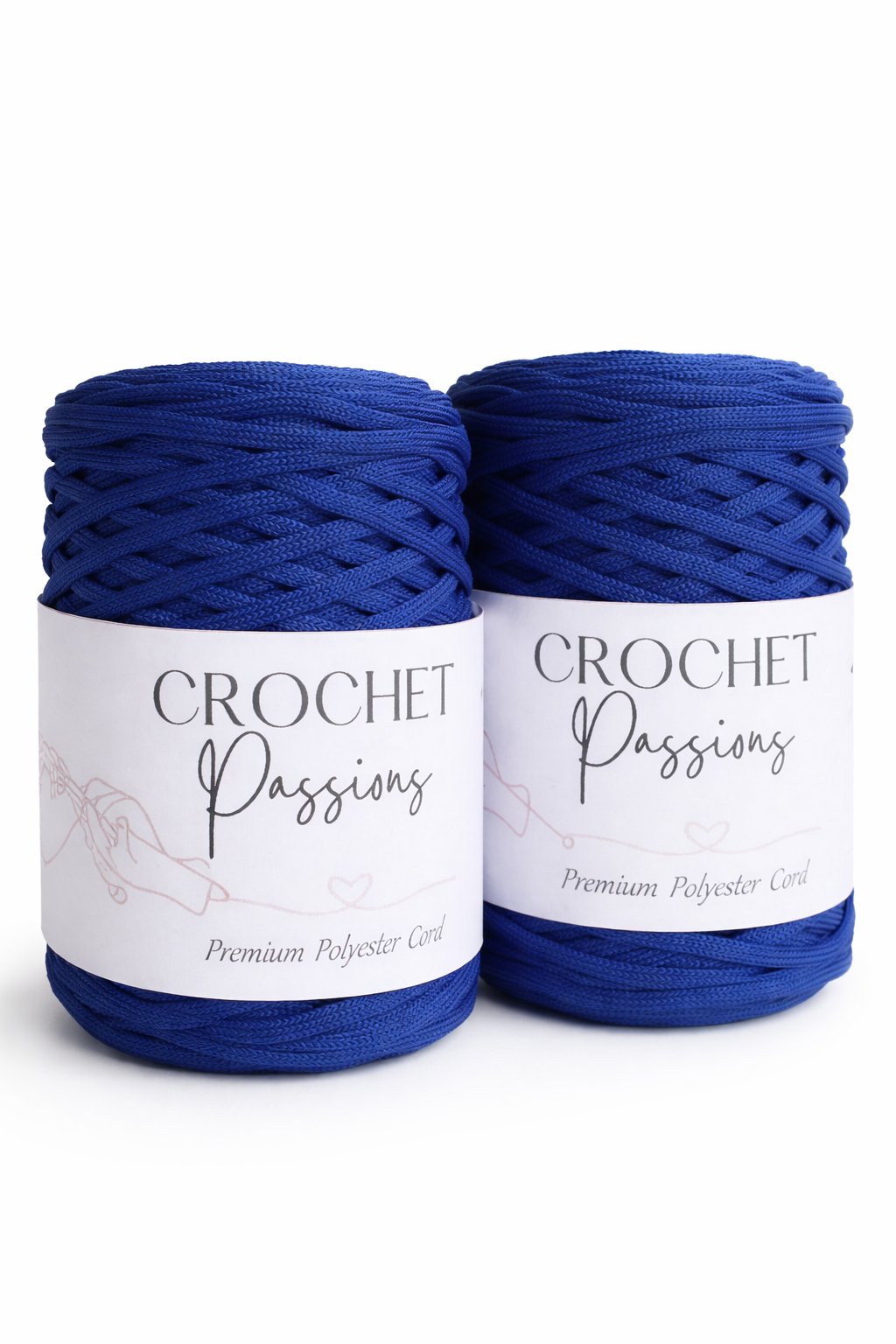 Flat Polyester Cord 5mm -  Cornflower Blue
