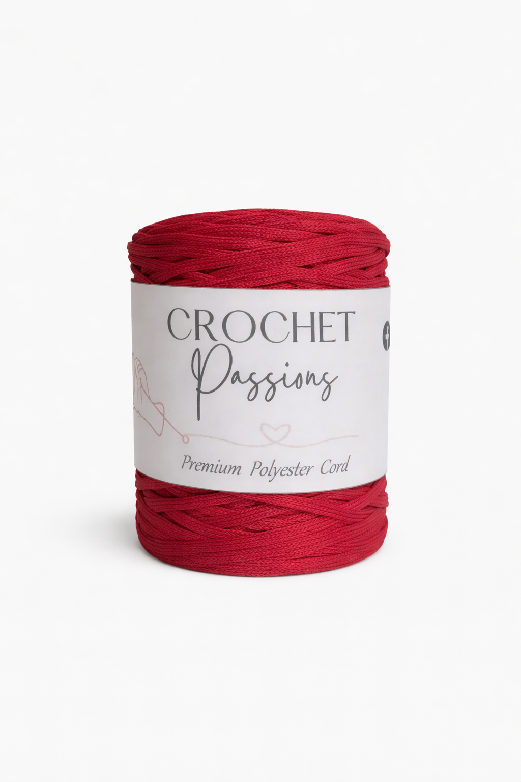 Flat Polyester Cord 5mm -  Raspberry