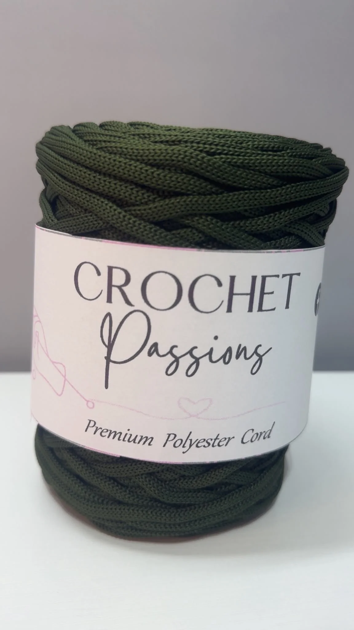Flat Polyester Cord 5mm - Khaki