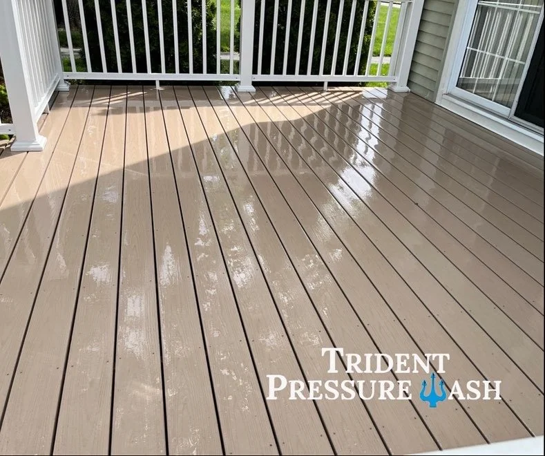 Washed deck in central Connecticut
