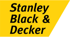 Stanley Black & Decker logo with black text on a yellow background.