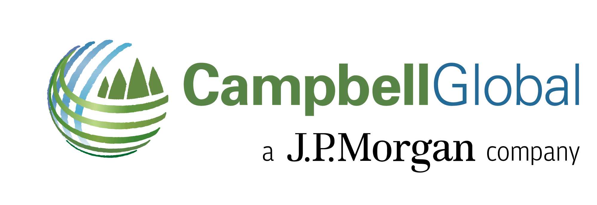 CampbellGlobal logo with a stylized globe and trees, with the text "CampbellGlobal, a J.P. Morgan company"