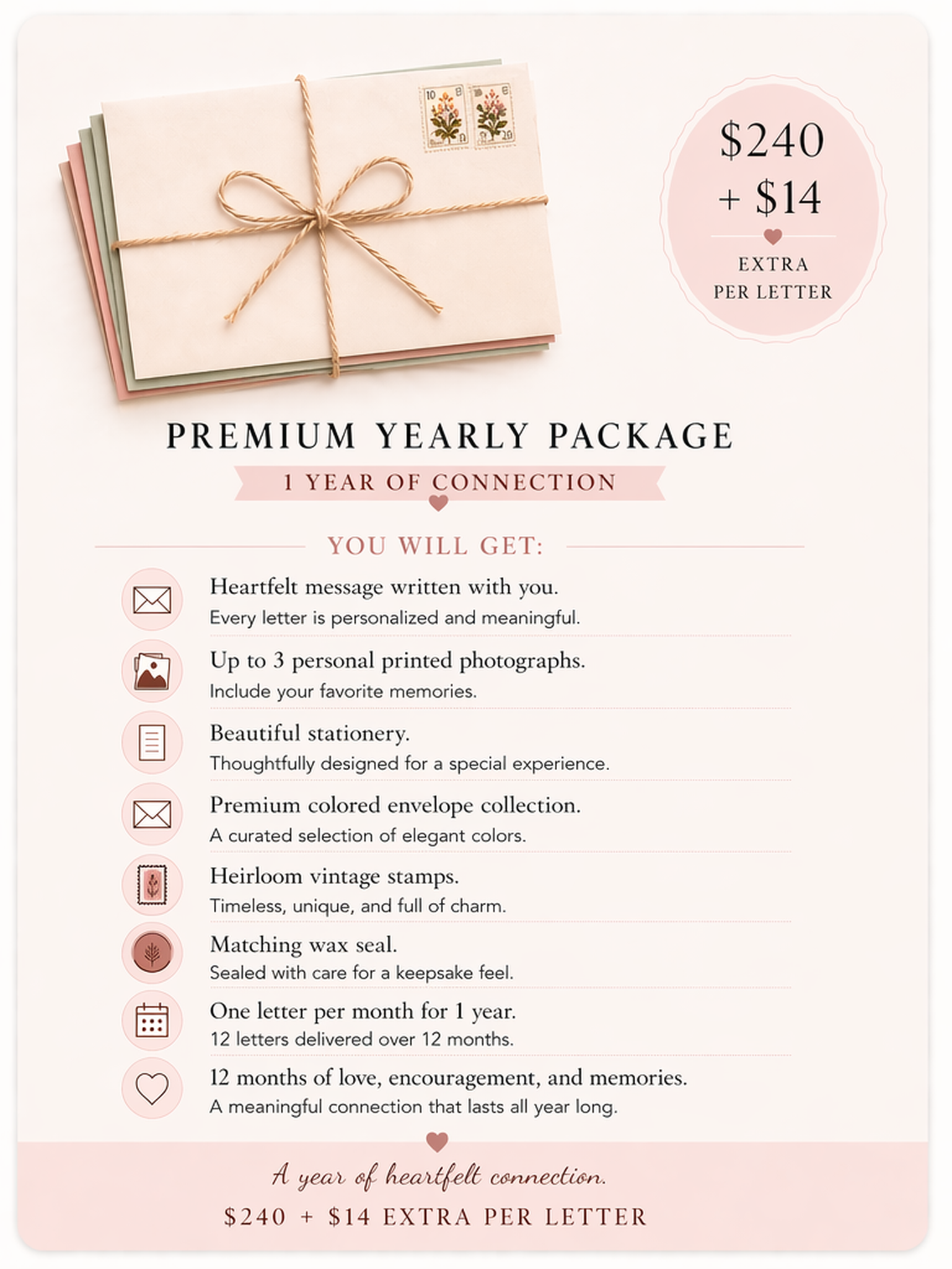 Kindred Letters ~ Heirloom Collection [Yearly Subscription ~ $72 Savings!]
