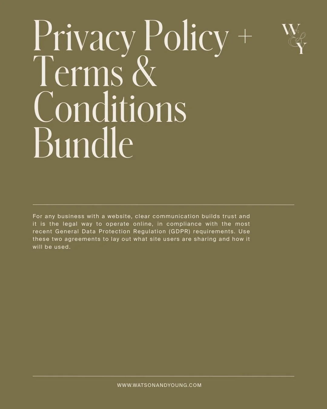 Privacy Policy & Terms and Conditions Bundle (GDPR Compliant)